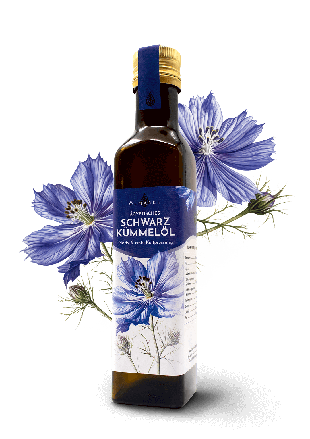 250ml Flasche ägyptisches Schwarzkümmelöl von Ölmarkt