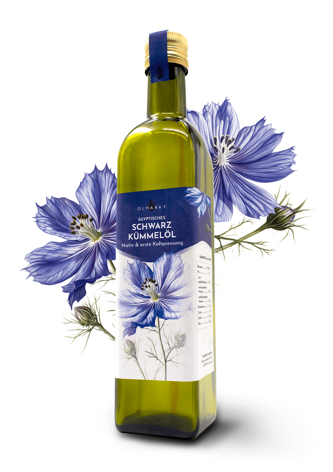 500ml Flasche ägyptisches Schwarzkümmelöl von Ölmarkt