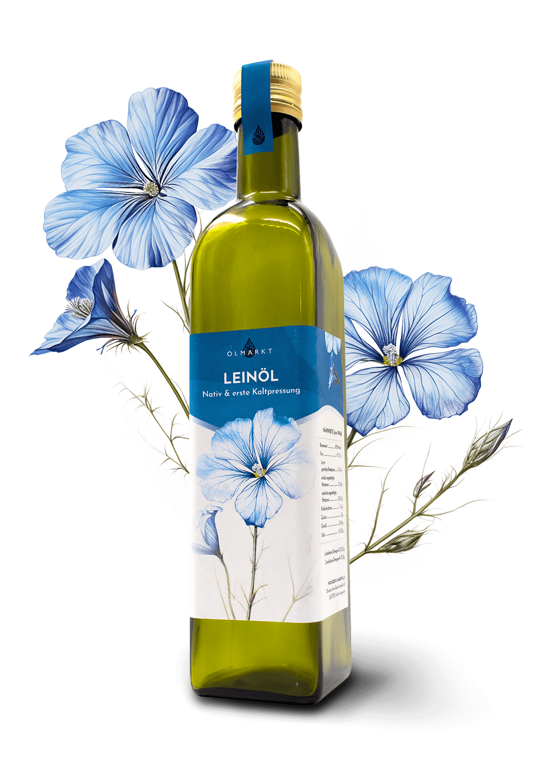 500ml Flasche Leinöl von Ölmarkt