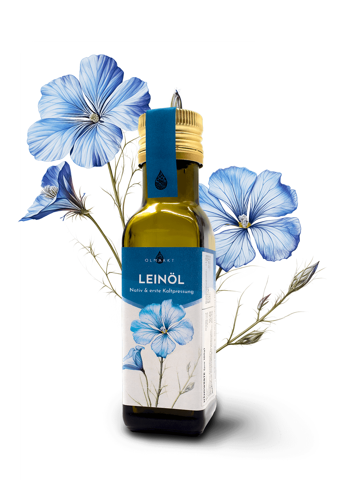 100ml Flasche Leinöl von Ölmarkt 