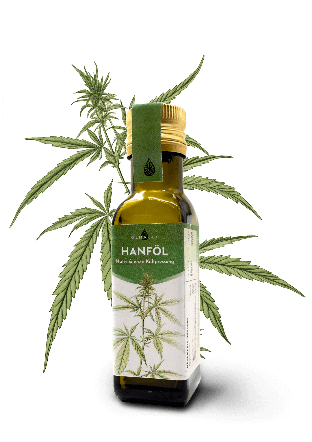 100ml Flasche Hanföl von Ölmarkt 