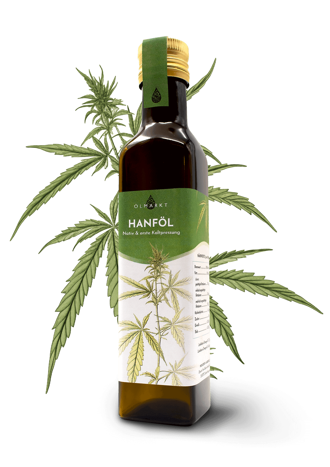 250ml Flasche Hanföl von Ölmarkt 