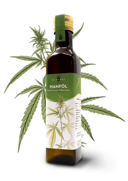 250ml Flasche Hanföl von Ölmarkt 